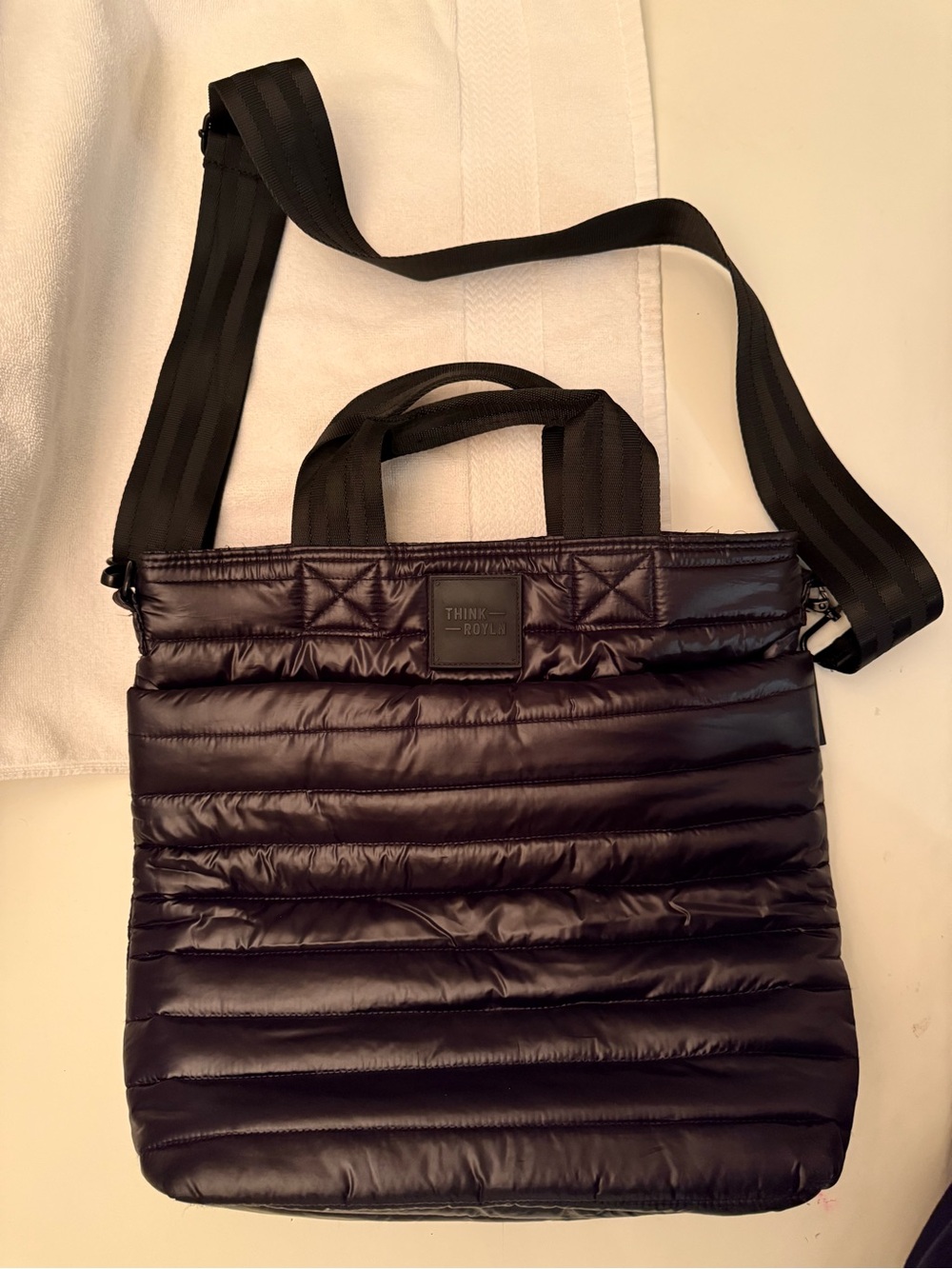 Think Royln Quilted Black Women’s Crossbody Purse